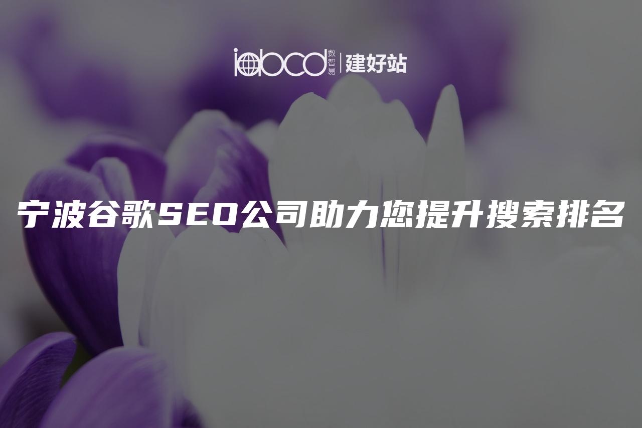 宁波谷歌SEO公司助力您提升搜索排名