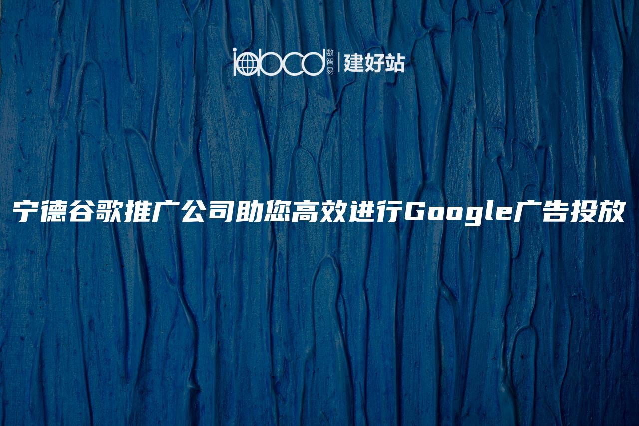 宁德谷歌推广公司助您高效进行Google广告投放