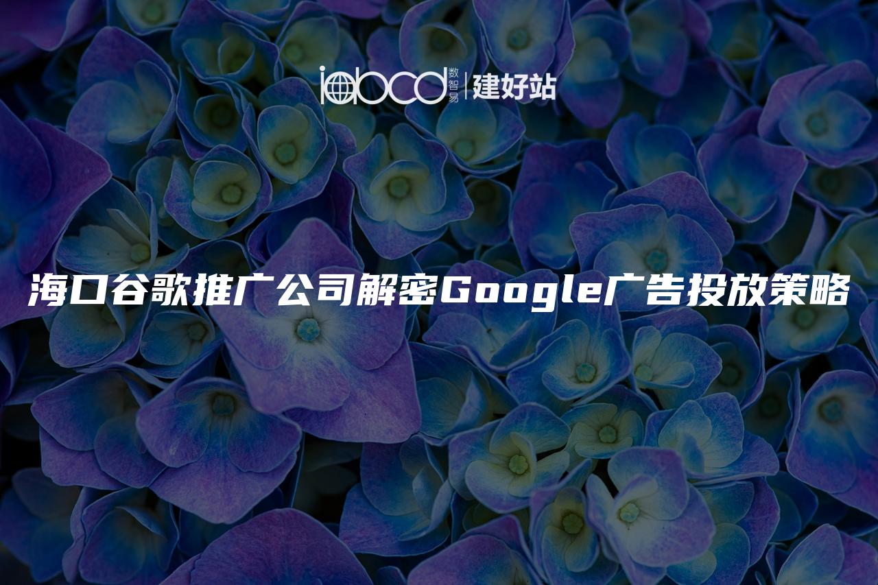 海口谷歌推广公司解密Google广告投放策略