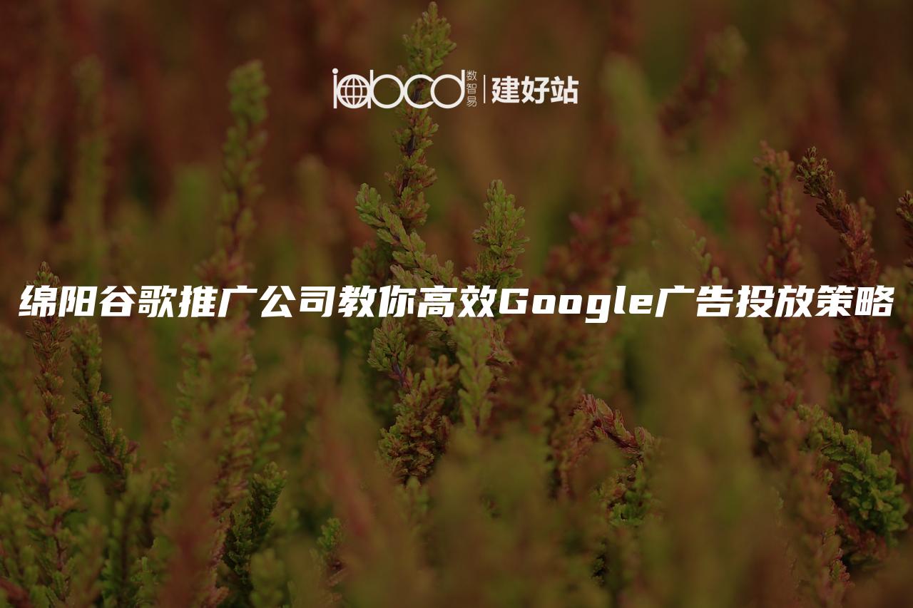 绵阳谷歌推广公司教你高效Google广告投放策略