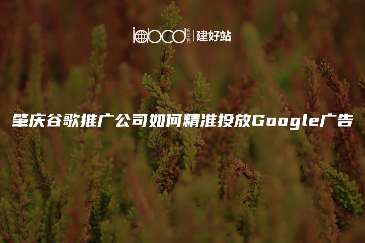 肇庆谷歌推广公司如何精准投放Google广告