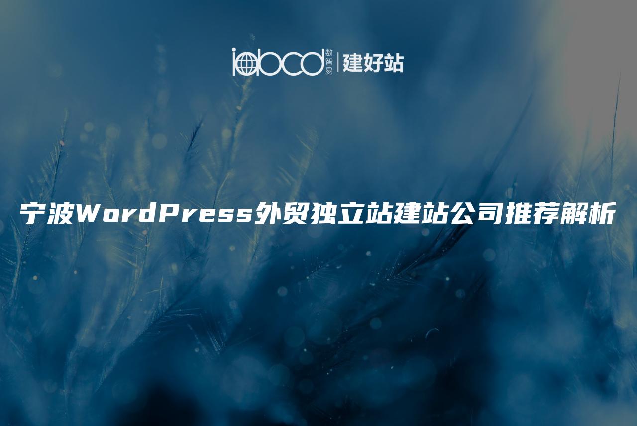 宁波WordPress外贸独立站建站公司推荐解析