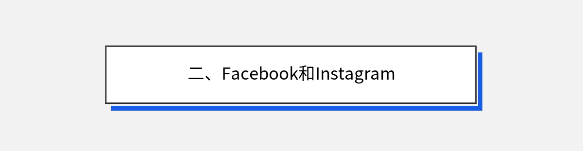 二、Facebook和Instagram