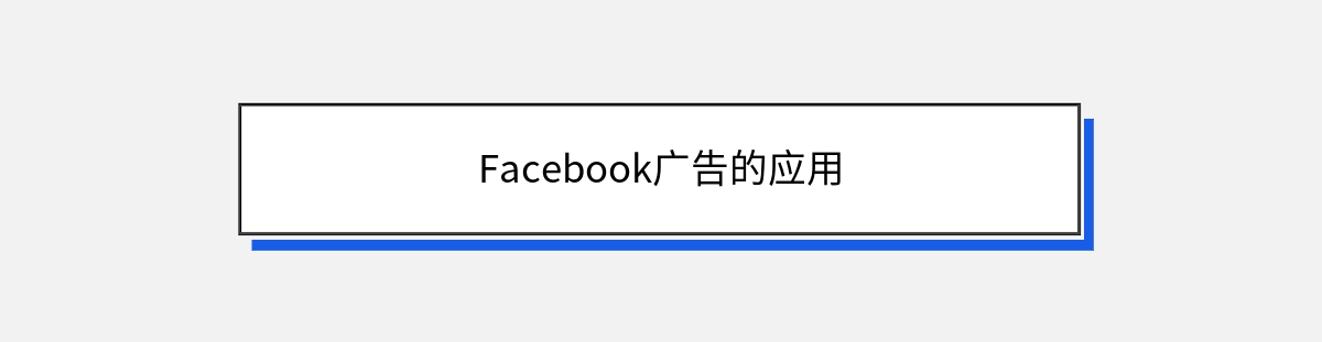 Facebook广告的应用