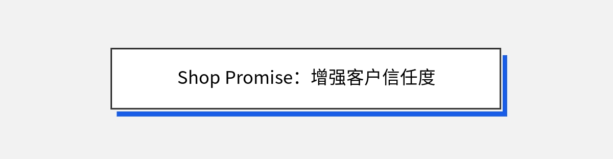 Shop Promise：增强客户信任度