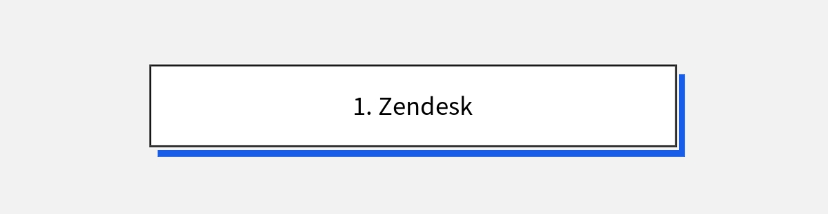 1. Zendesk