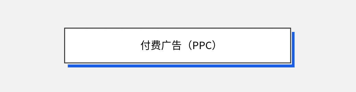 付费广告（PPC）