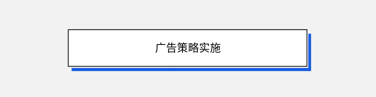 广告策略实施