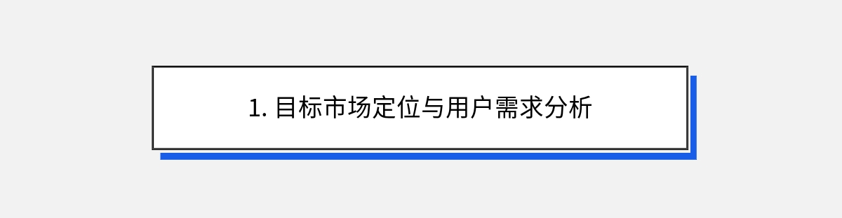 1. 目标市场定位与用户需求分析