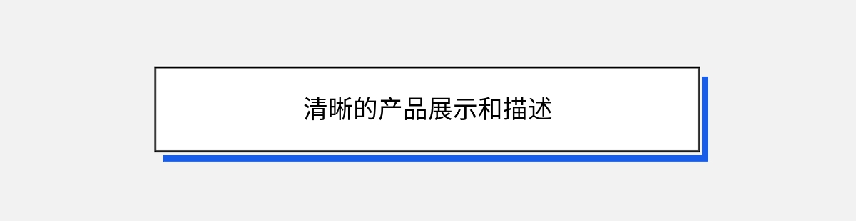 清晰的产品展示和描述