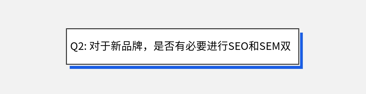 Q2: 对于新品牌，是否有必要进行SEO和SEM双管齐下？