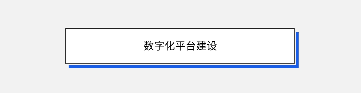 数字化平台建设