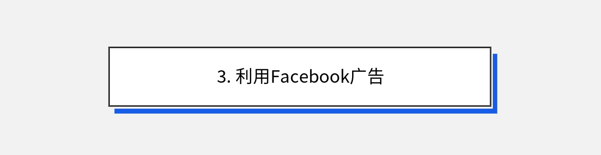 3. 利用Facebook广告