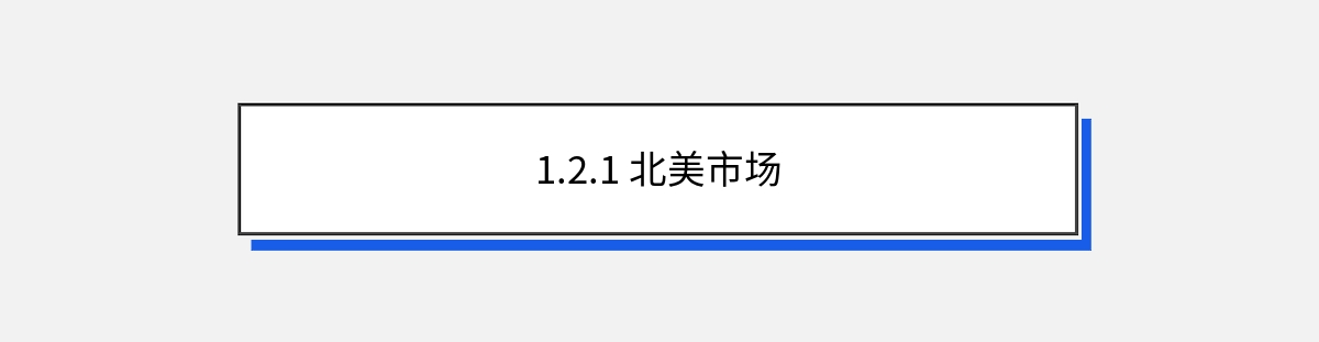 1.2.1 北美市场