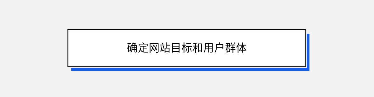 确定网站目标和用户群体