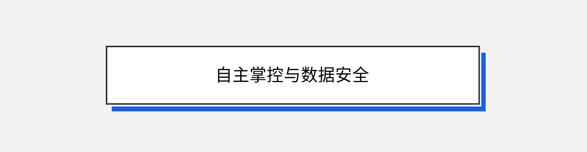 自主掌控与数据安全