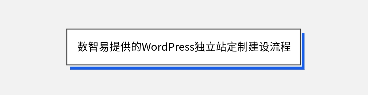 数智易提供的WordPress独立站定制建设流程