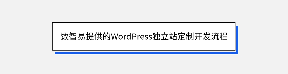 数智易提供的WordPress独立站定制开发流程