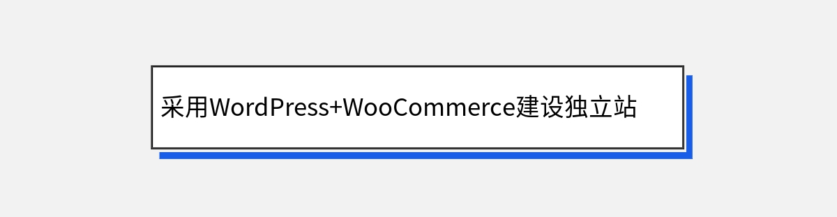 采用WordPress+WooCommerce建设独立站的优势解析