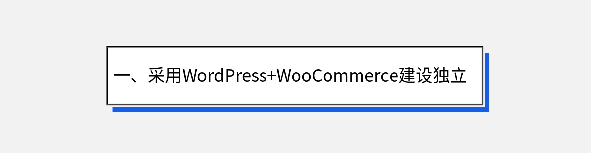 一、采用WordPress+WooCommerce建设独立站