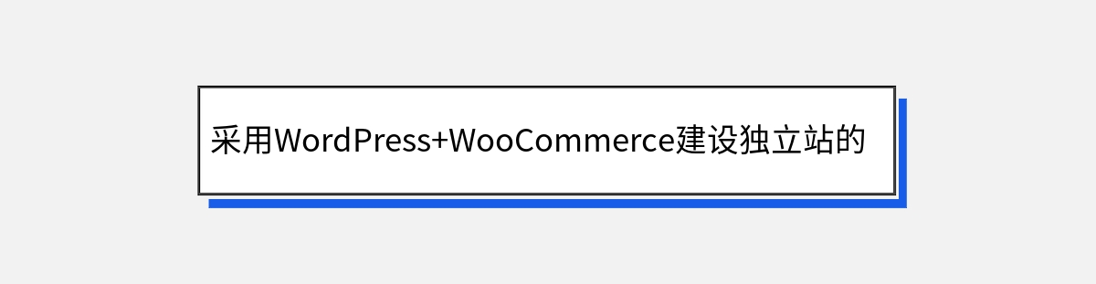 采用WordPress+WooCommerce建设独立站的介绍