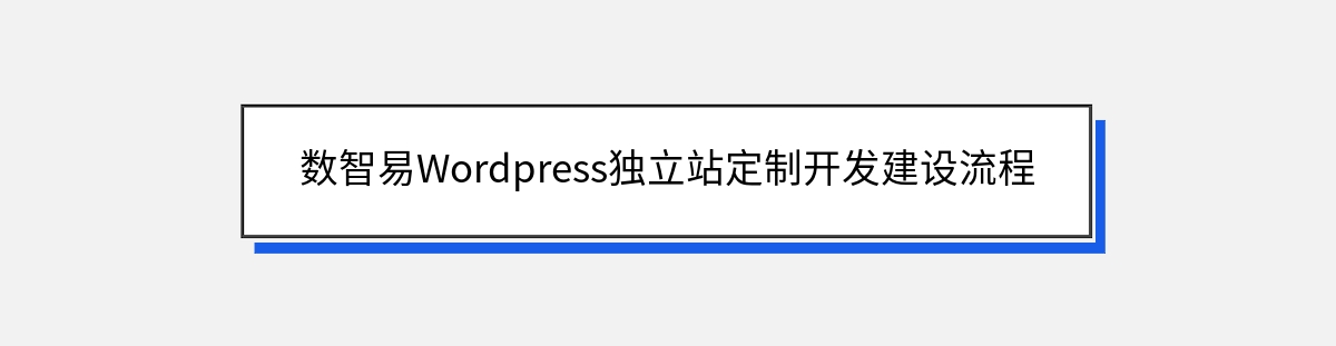 数智易Wordpress独立站定制开发建设流程