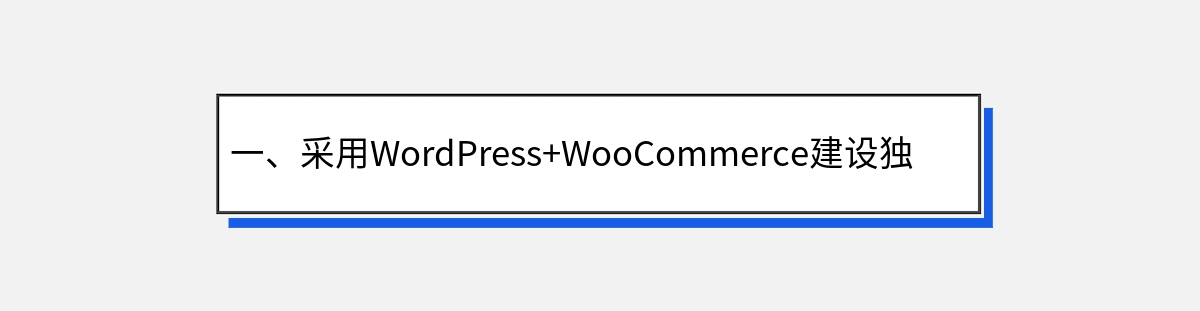 一、采用WordPress+WooCommerce建设独立站的优势