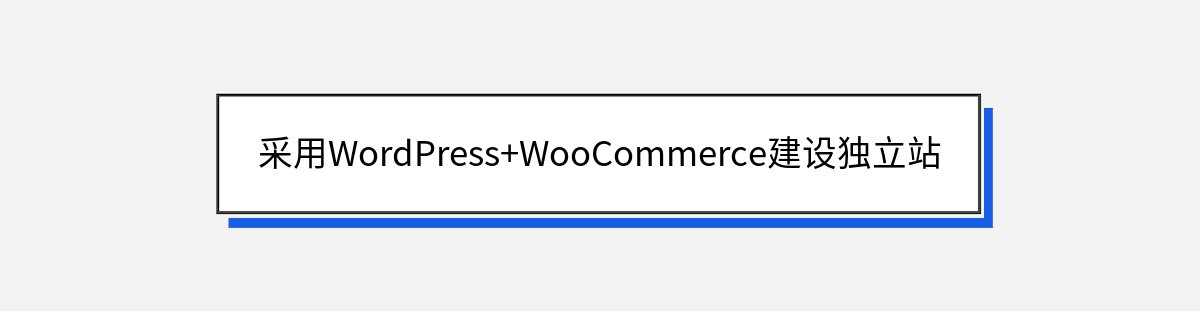 采用WordPress+WooCommerce建设独立站