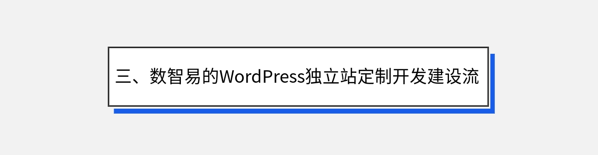 三、数智易的WordPress独立站定制开发建设流程