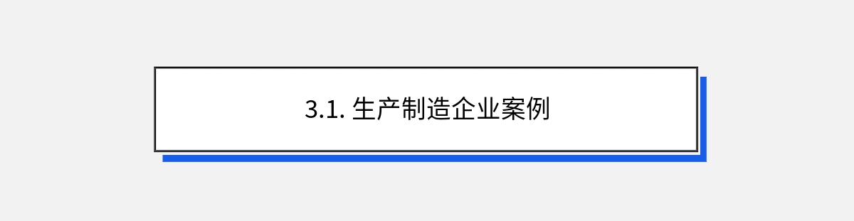 3.1. 生产制造企业案例