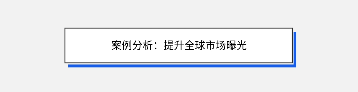 案例分析：提升全球市场曝光