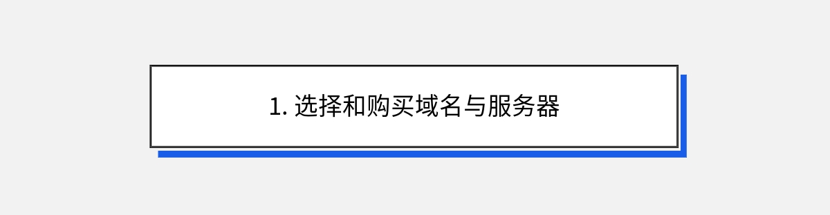 1. 选择和购买域名与服务器