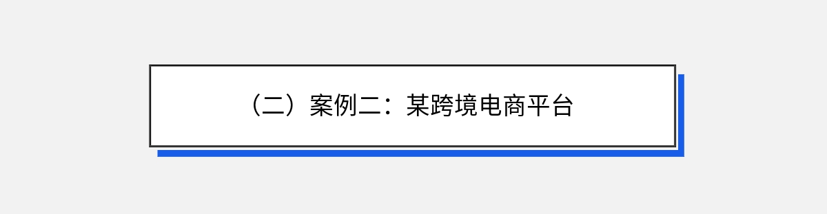 （二）案例二：某跨境电商平台