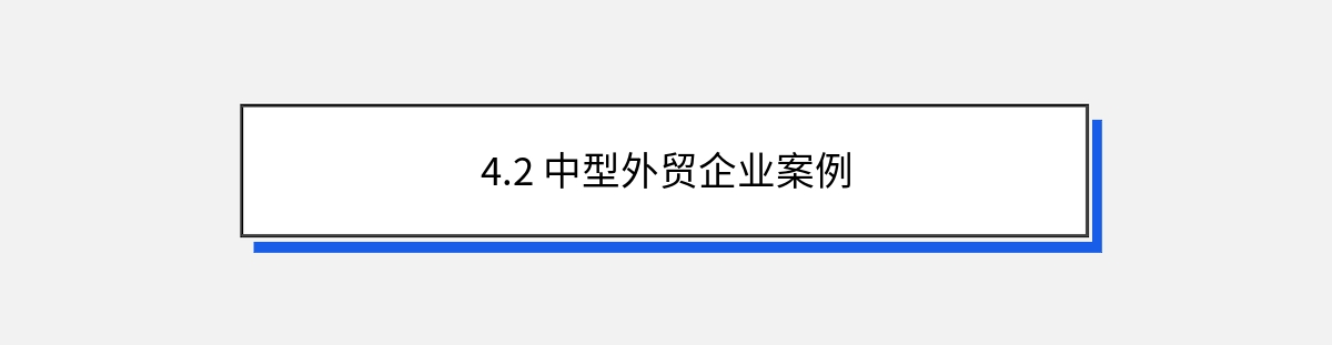 4.2 中型外贸企业案例