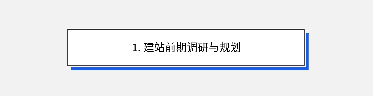 1. 建站前期调研与规划