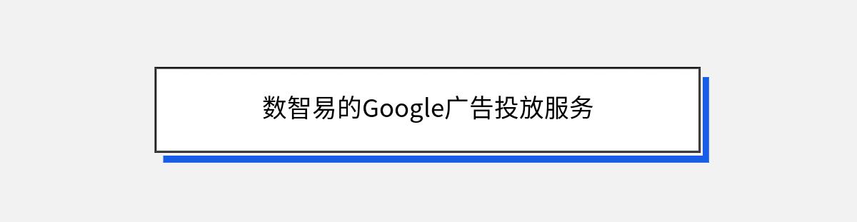 数智易的Google广告投放服务