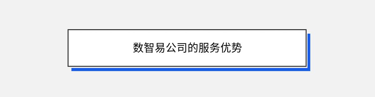 数智易公司的服务优势