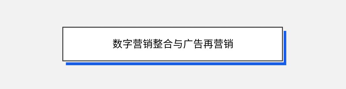 数字营销整合与广告再营销