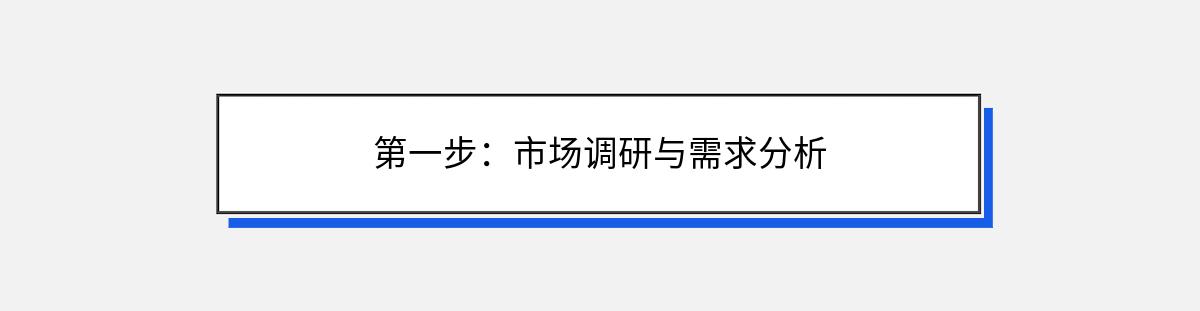 第一步：市场调研与需求分析