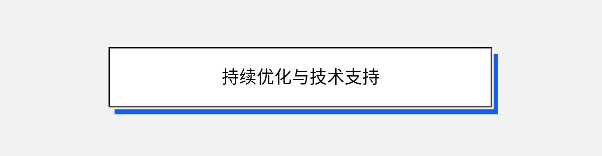 持续优化与技术支持