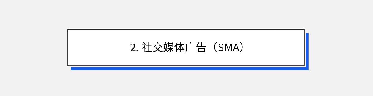 2. 社交媒体广告（SMA）