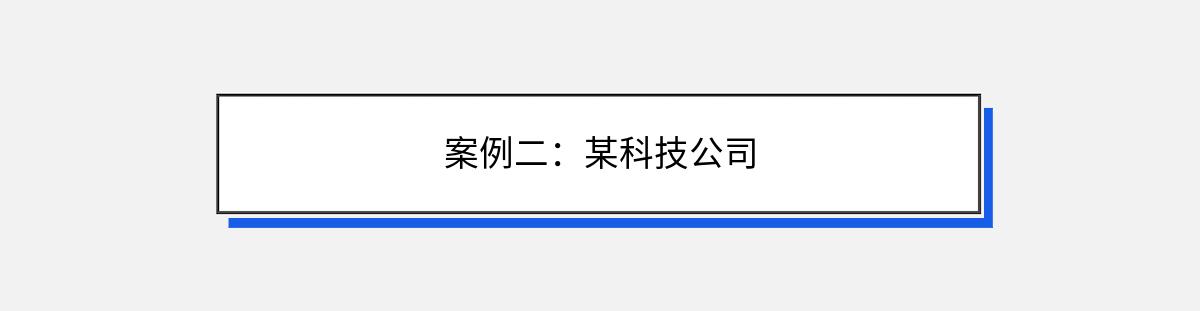 案例二：某科技公司