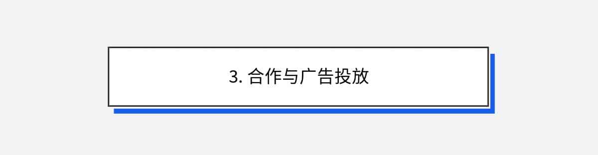 3. 合作与广告投放