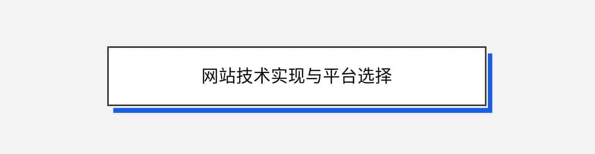 网站技术实现与平台选择