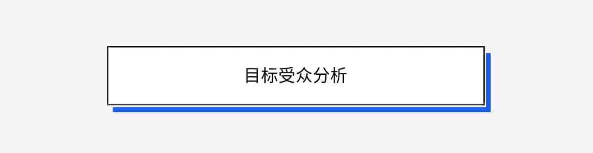 目标受众分析