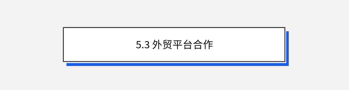 5.3 外贸平台合作