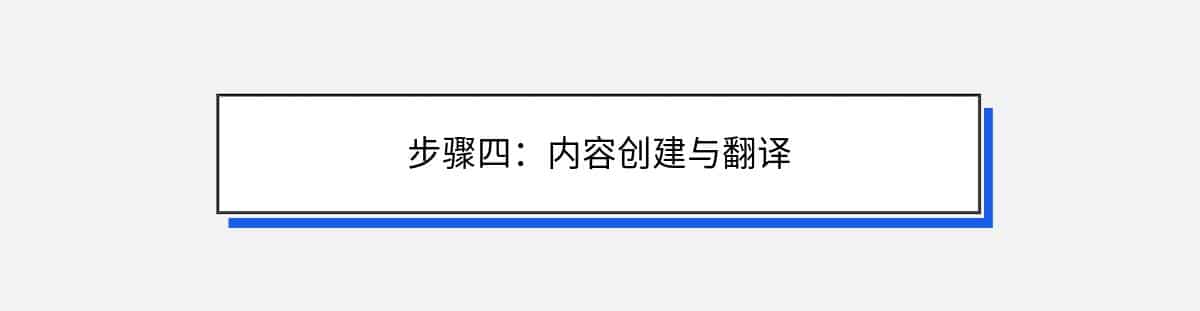 步骤四：内容创建与翻译