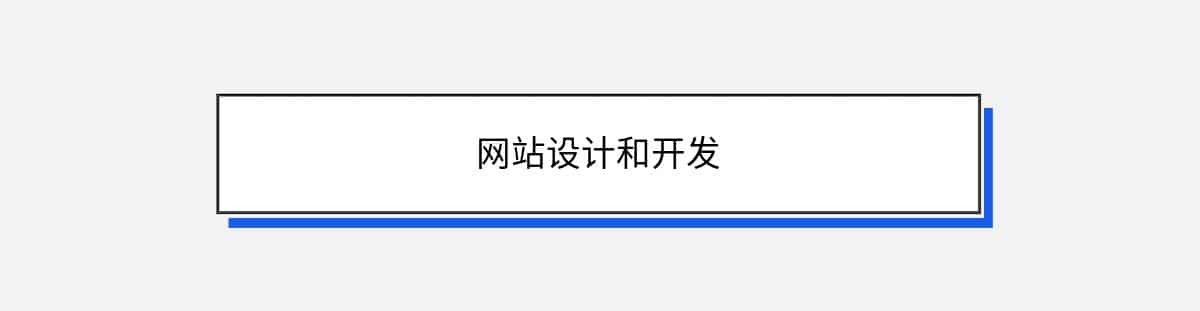 网站设计和开发