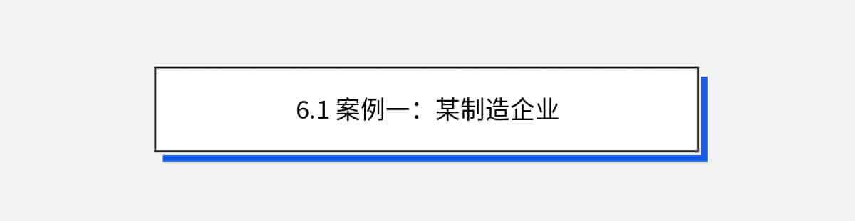 6.1 案例一：某制造企业